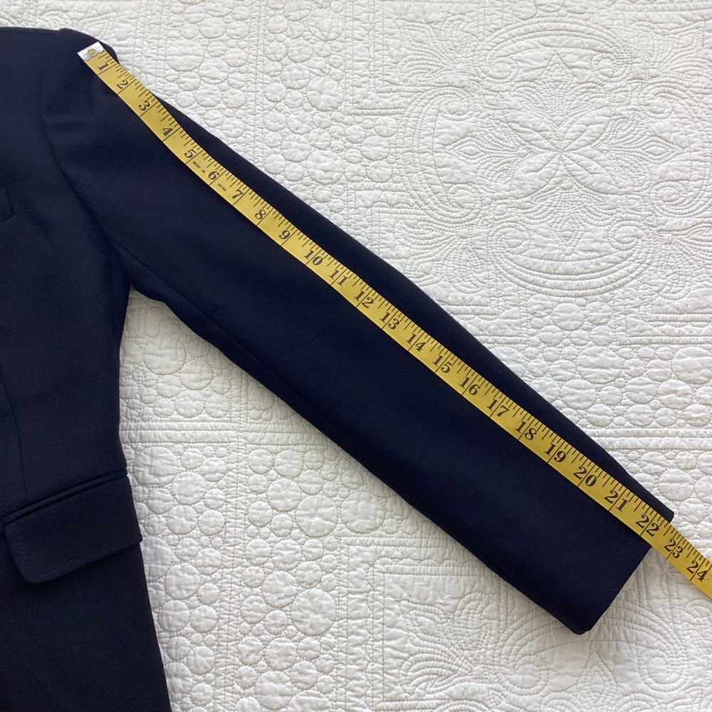 J. Crew SchoolBoy Black Blazer Jacket Gold Buttons Women’s Size 2 Academia Work - Picture 15 of 15